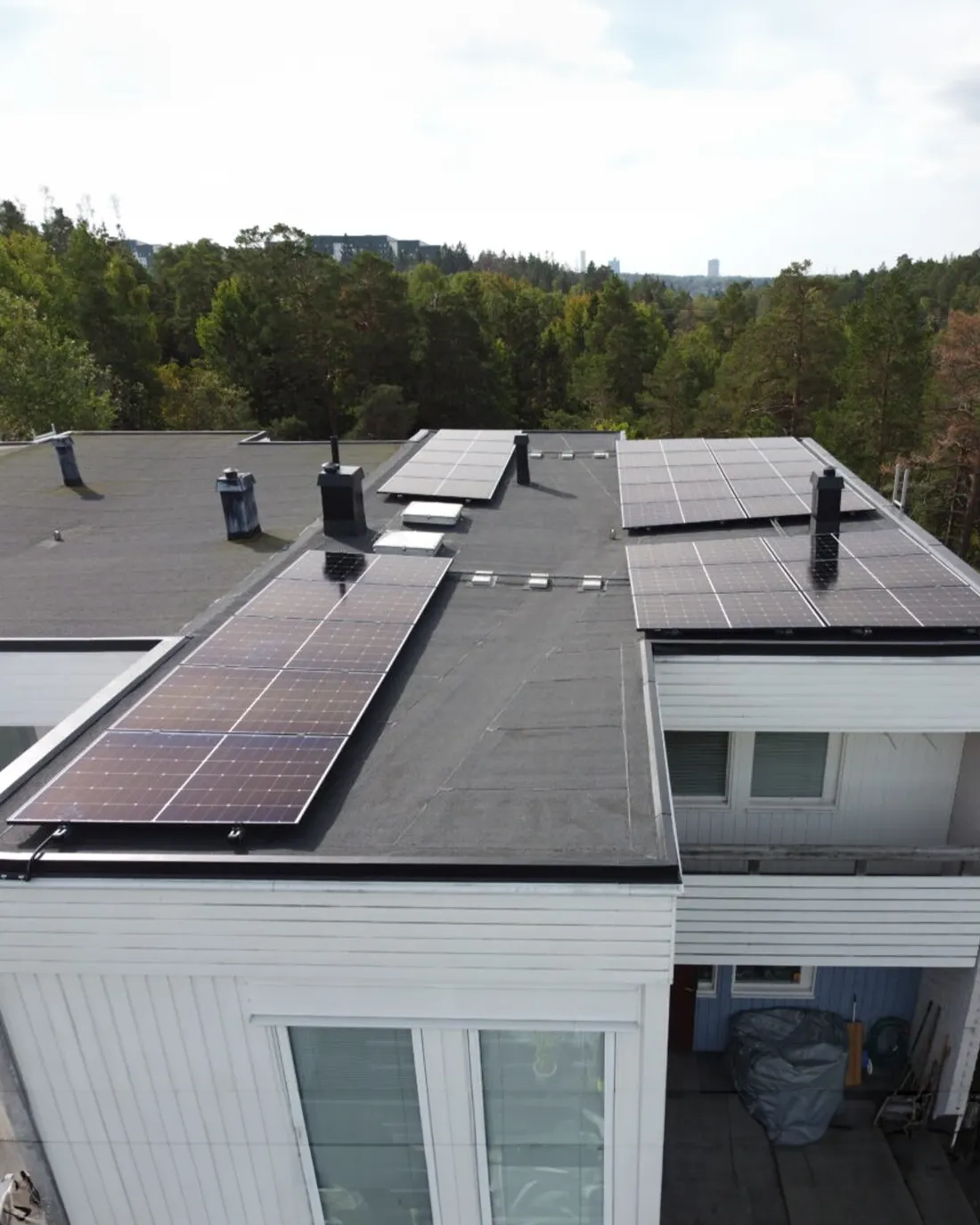 solceller pa plattak stockholm